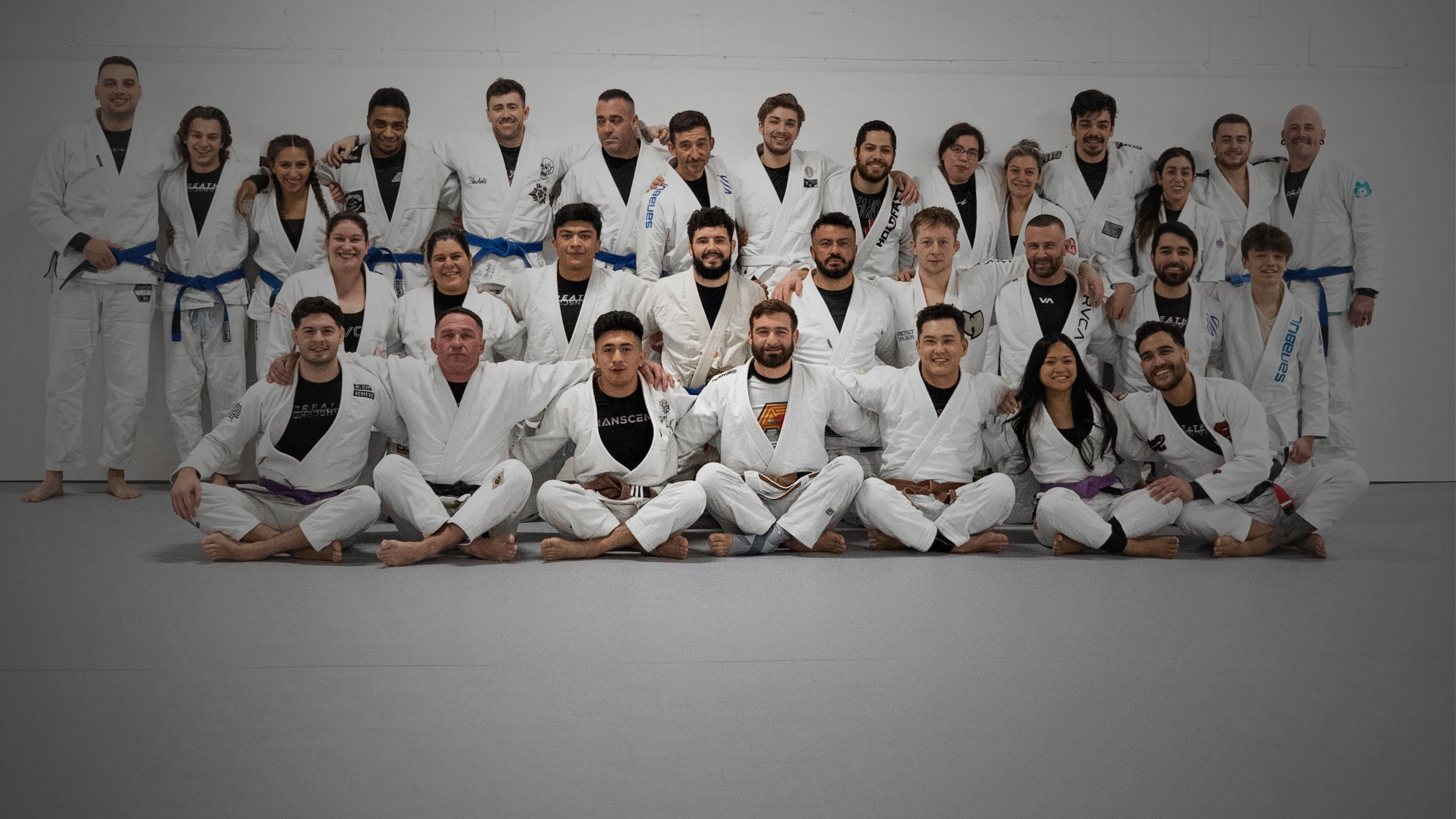 Adult jiu-jitsu group training together at Believe Jiu Jitsu in Summerville, SC